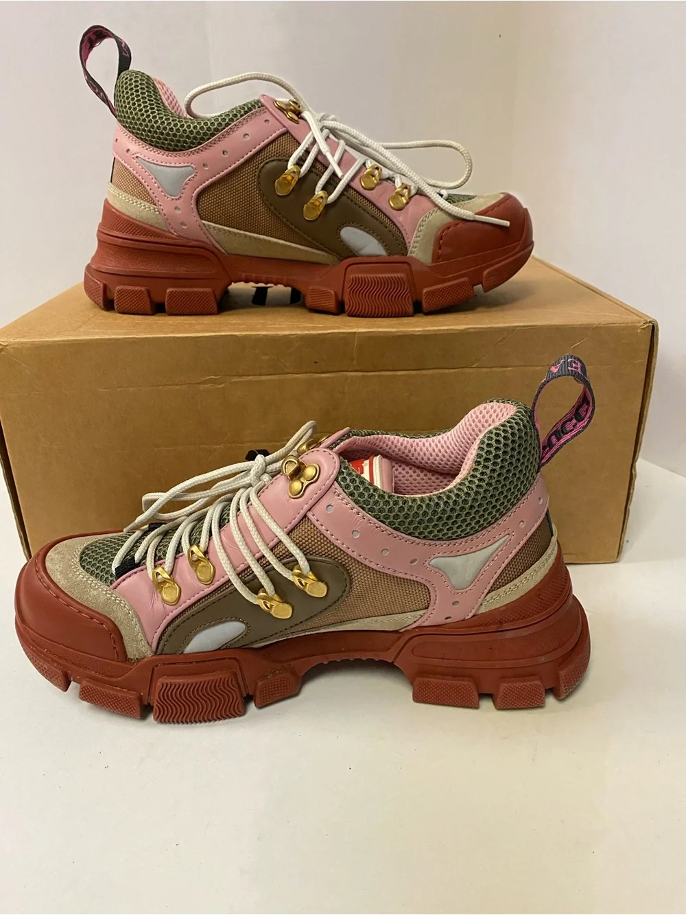 Gucci flash trek women’s sneaker size 38/. 7 1/2
